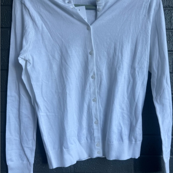 J.Crew White Button-Up Cardigan - Picture 1 of 3